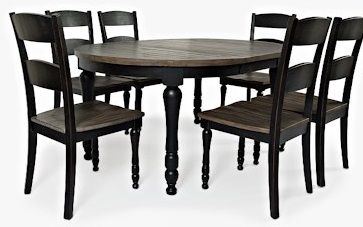 Jofran Inc. Madison County Black Round to Oval Dining Table-4