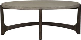 Liberty Furniture Cascade Wire Brush Rustic Brown Oval Cocktail Table