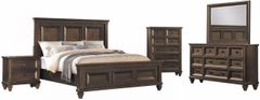 New Classic® Home Furnishings Sevilla 4-Piece Walnut Queen Bedroom Set with Nightstand