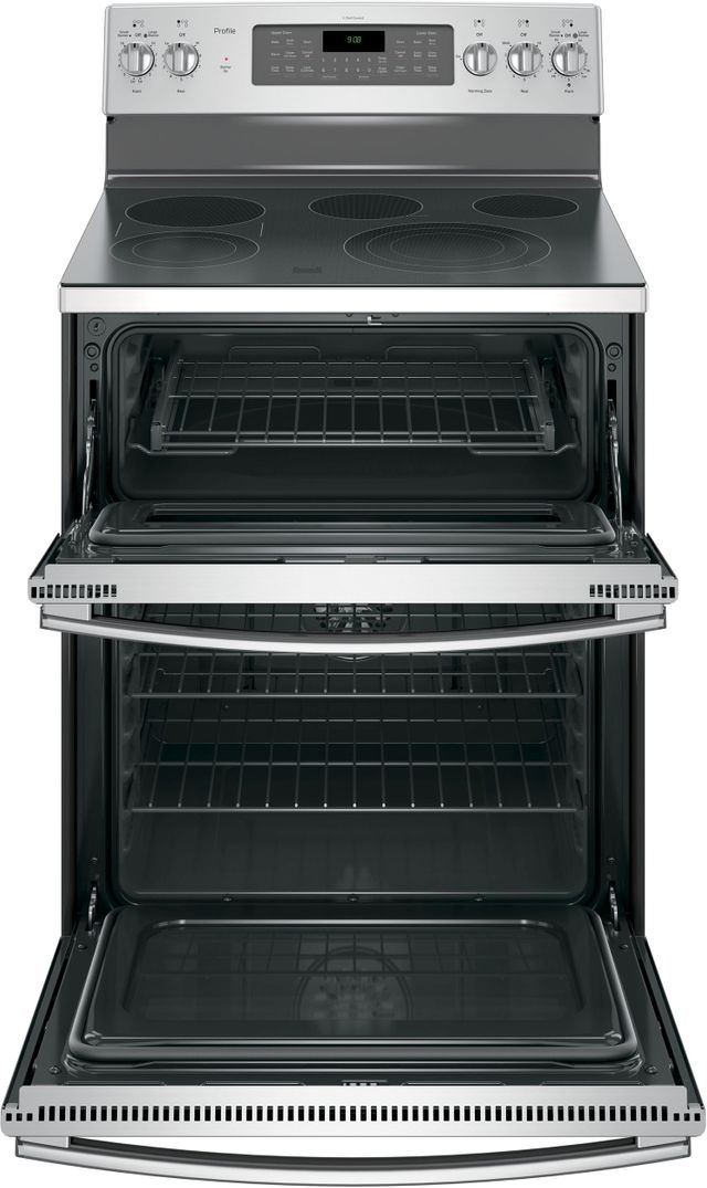 GE® Profile™ Series 30" Stainless Steel Free Standing Electric Double Oven Convection Range 1