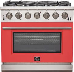FORNO® Capriasca 36" Red Pro Style Gas Range