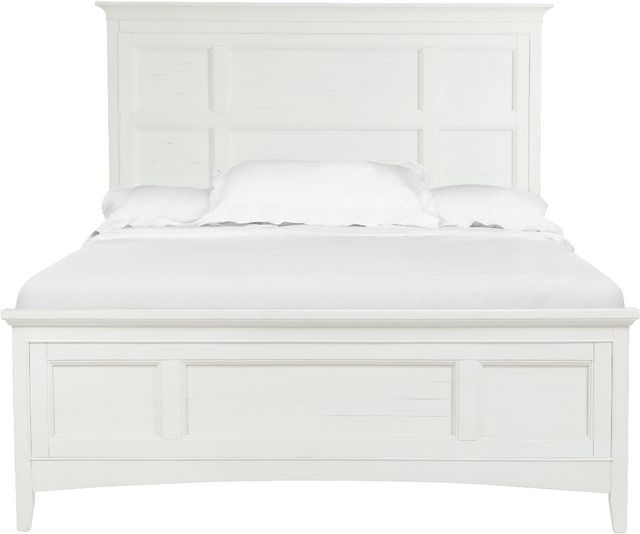 Magnussen Home® Heron Cove Chalk White/Dovetail Grey Complete California King Panel Bed with Storage Rails-1