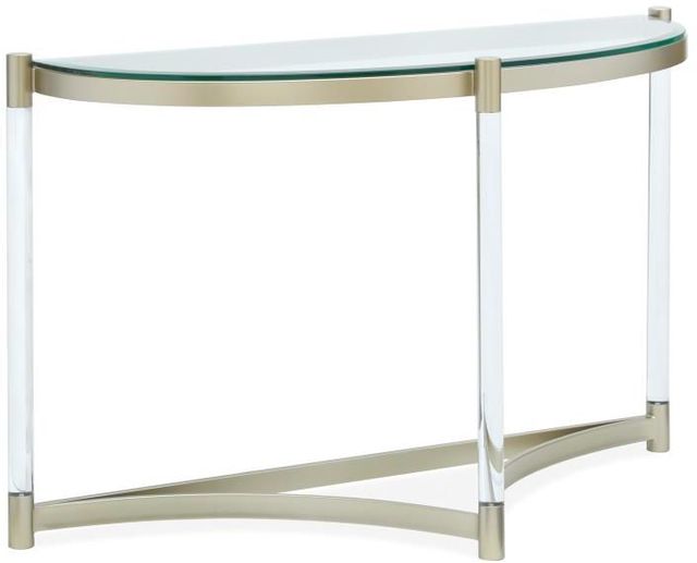 Magnussen® Home Silas Platinum Demilune Sofa Table 0
