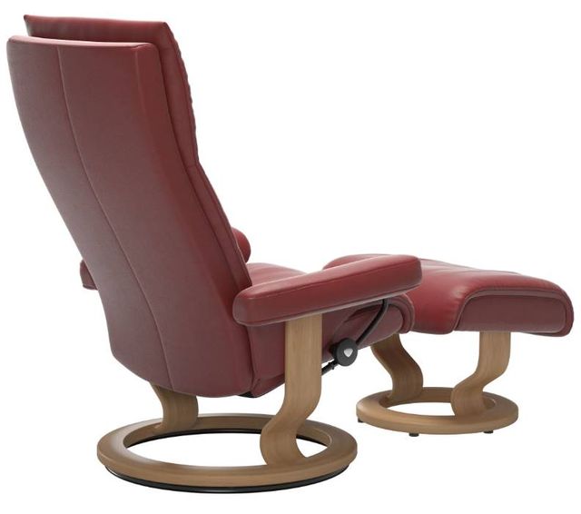 Stressless® by Ekornes® Aura Large Classic Base Chair and Ottoman 3
