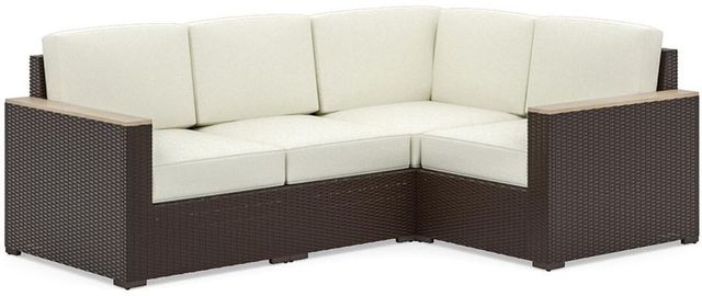 homestyles® Palm Springs Brown Outdoor 4 Seat Sectional-0