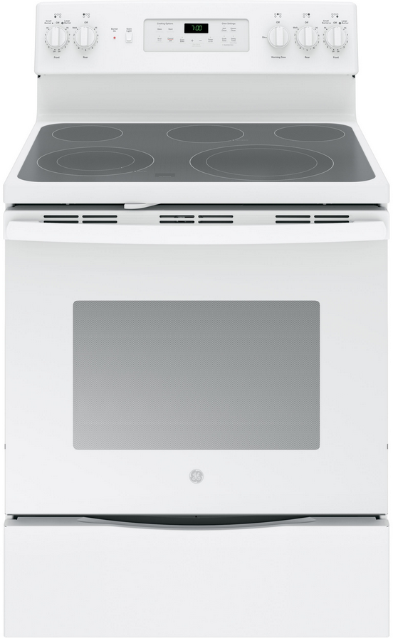 white free standing electric range