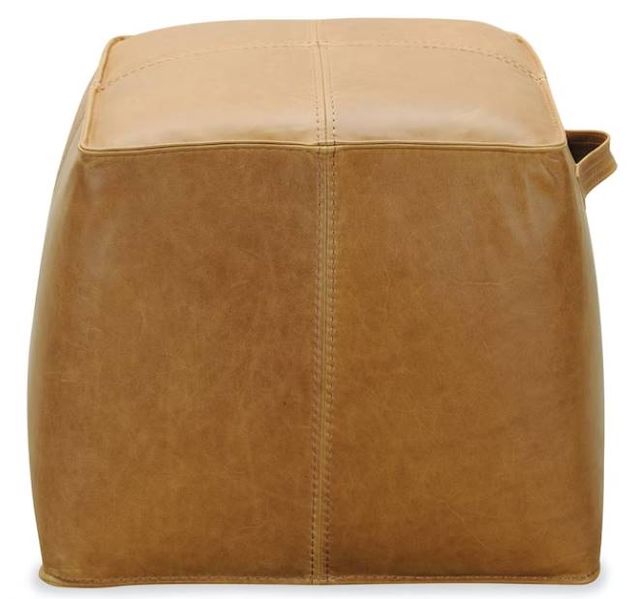 Hooker® Furniture Co Dizzy Saddlebag Coin Small Leather Ottoman-1