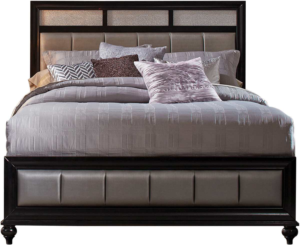 Coaster® Barzini Black/Grey King Upholstered Bed | Midwest Clearance ...