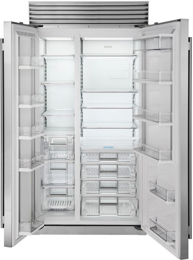 Sub-Zero® Classic Series 24.8 Cu. Ft. Stainless Steel Side-by-Side Refrigerator-1