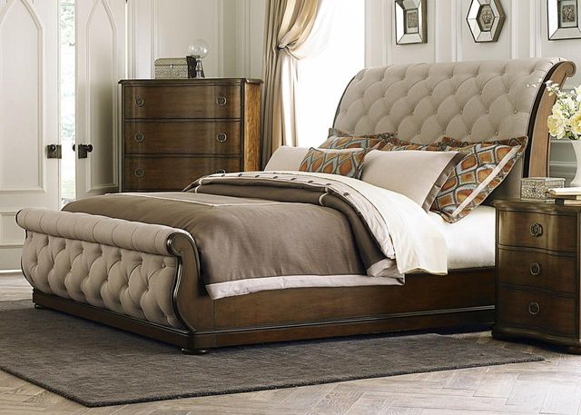 Liberty Cotswold Bedroom King Sleigh Bed, Dresser, Mirror and Chest Collection