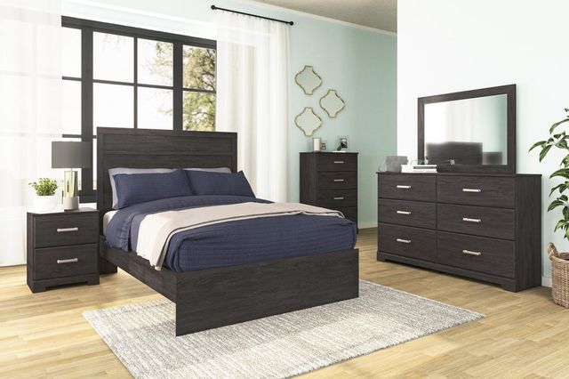 Signature Design by Ashley® Belachime Black Queen Panel Bed 3