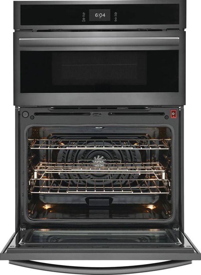 Frigidaire Gallery® 30" Smudge-Proof® Black Stainless Steel Oven/Microwave Combo Electric Wall Oven 3