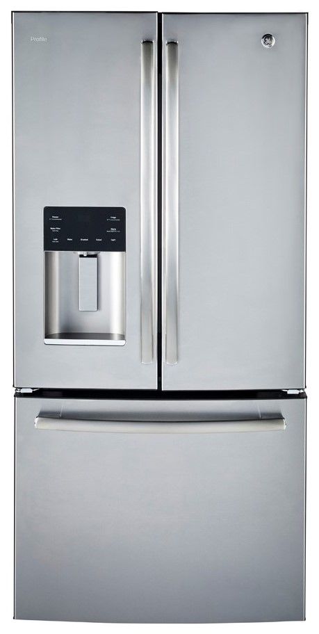 GE Profile™ 17.5 Cu. Ft. Stainless Steel Counter Depth French Door Refrigerator