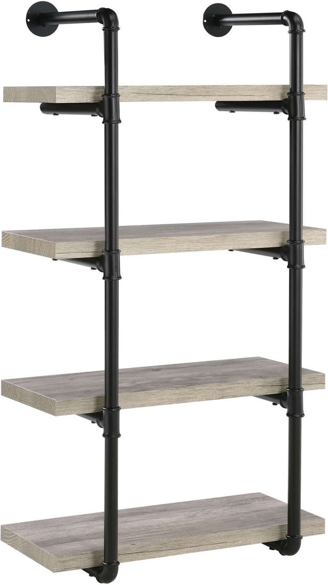 Coaster® Elmcrest Black/Grey Driftwood 24" Wall Shelf-3