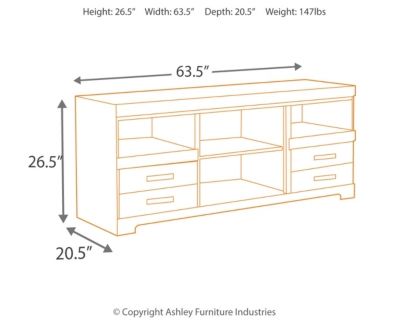 Signature Design by Ashley® Harlinton Warm Gray Large TV Stand 3