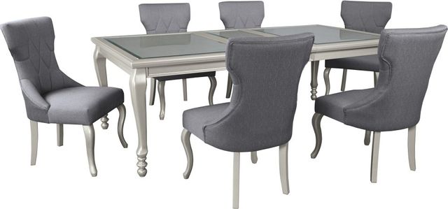 Signature Design by Ashley® Coralayne Dark Gray Dining Upholstered Side Chair 4