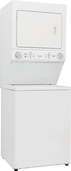 Frigidaire® 3.9 Cu. Ft. Washer, 5.5 Cu. Ft. Dryer White Stack Laundry-2
