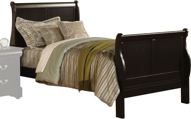 acme louis philippe eastern king bed in black