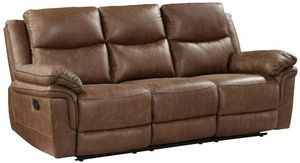 New Classic® Home Furnishings Ryland Brown Sofa with Dual Recliner