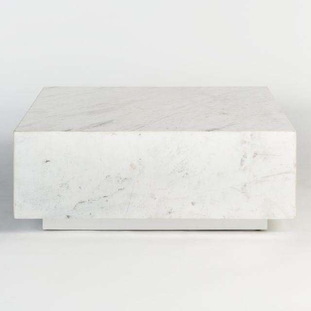Alder & Tweed Furniture Company Bennett Polar White Coffee Table-0