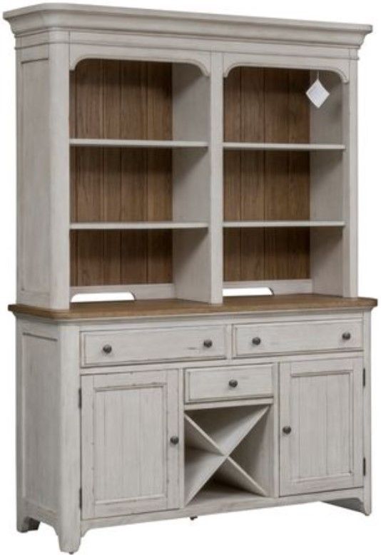 Liberty Farmhouse Reimagined Two-Tone Hutch and Buffet