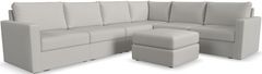 Flex by Flexsteel® 7-Piece Frost Sectional with Ottoman