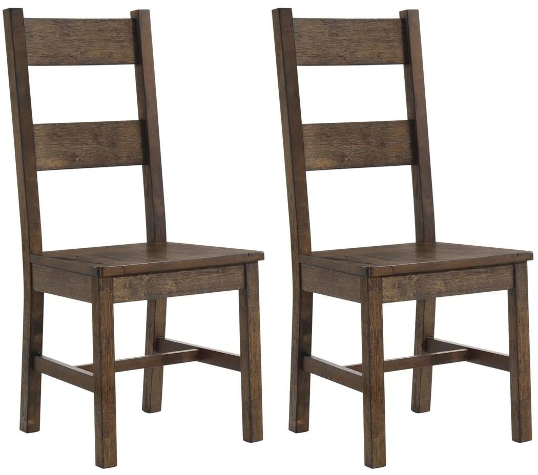 Coaster Coleman 2 Piece Gold Brown Dining Chairs Pearls