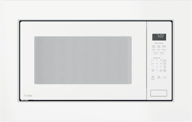 GE® 26.75" White Built In Microwave Trim-1