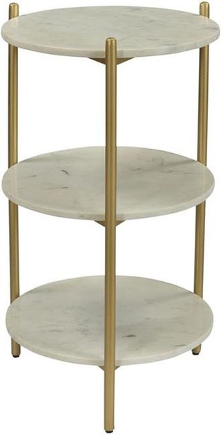 Coast2Coast Home™ Gold/White Marble Accent Table
