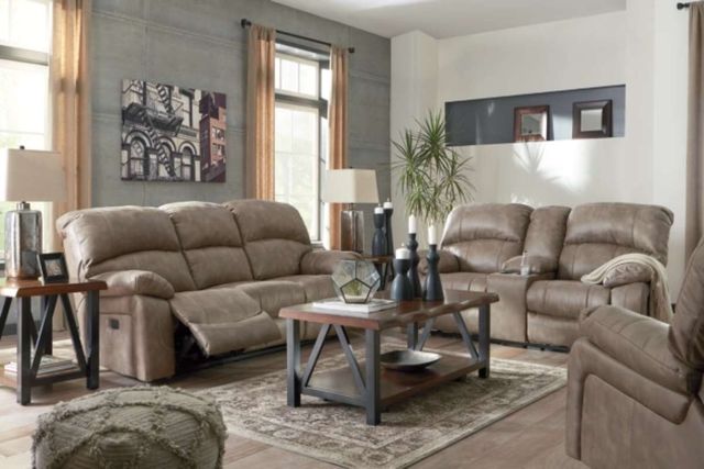 Signature Design by Ashley® Dunwell 3-Piece Driftwood Living Room Set with Power Reclining Sofa 4