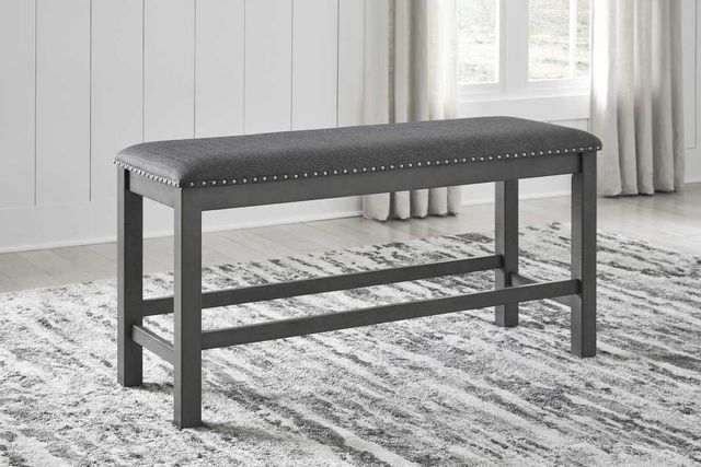 Signature Design by Ashley® Myshanna Antiqued Gray Dining Room Bench-3
