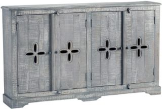 Crestview Collection Castleberry Distressed Grey Sideboard