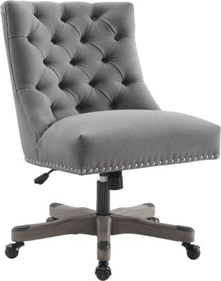 Linon Della Light Gray Office Chair