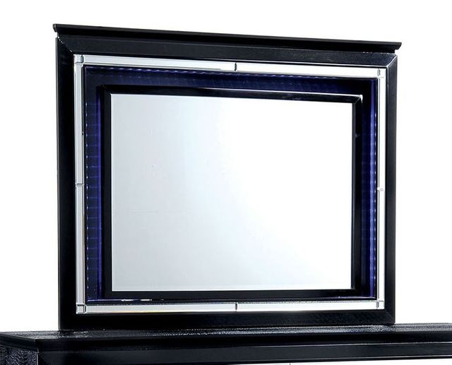 Furniture of America® Bellanova Black Mirror with Led Lights
