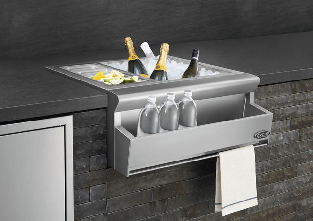DCS 26.38" Brushed Stainless Steel Outdoor Beverage Chiller And Sink-3