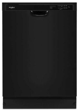 Whirlpool® 24" Black Front Control Built In Dishwasher