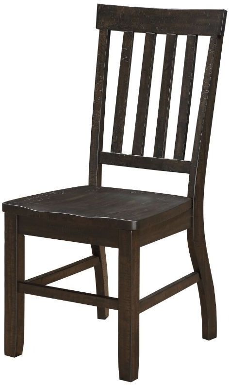 ACME Furniture Maisha 2-Piece Rustic Walnut Side Chairs