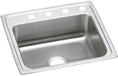 Elkay® Celebrity Brushed Satin Stainless Steel Single Bowl Drop-in Kitchen Sink-PSR25224