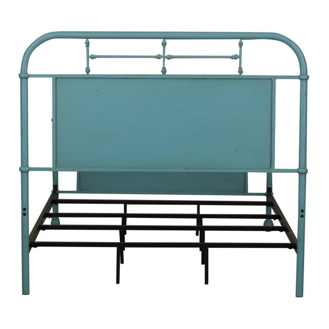 Liberty Vintage Blue Youth Bedroom Full Metal Bed 3