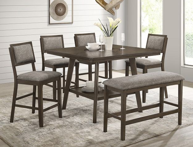 Crown Mark Ember 5 Piece Counter Height Dining Set--BENCH