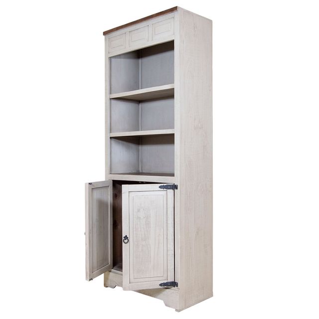 Rustic Imports Laredo Aged Grey Bookcase-3