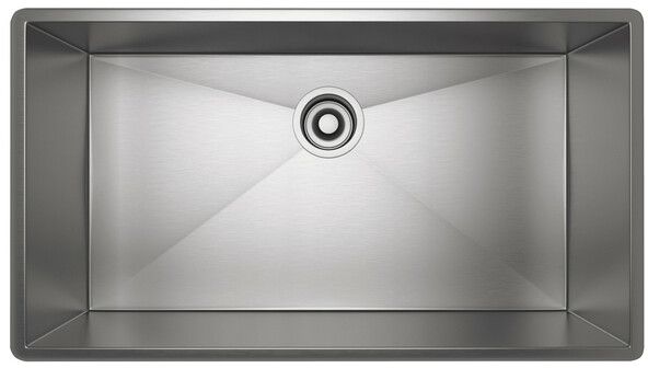 Rohl® Brushed Stainless Steel Single Bowl Kitchen Sink