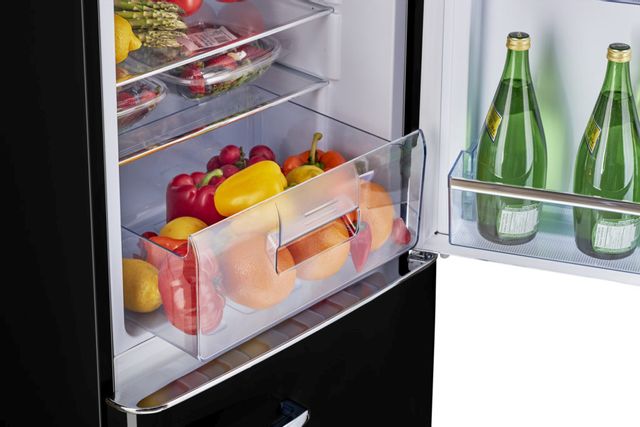 Unique® Appliances Classic Retro 7.0 Cu. Ft. Midnight Black Counter Depth Freestanding Bottom Freezer Refrigerator 8