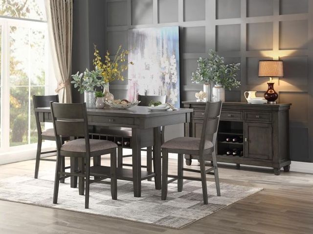 Homelegance Baresford 5 Piece Gray Counter Height Dining Set 5