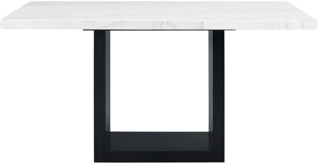 Elements International Valentino White Counter Height Dining Table with Black Base-1