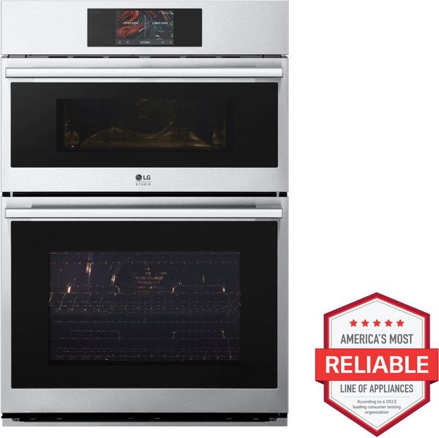 LG Studio 30" Printproof™ Stainless Steel Oven/Micro Combo Electric Wall Oven-1