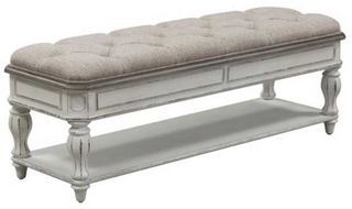 Liberty Magnolia Manor Antique White Bed Bench