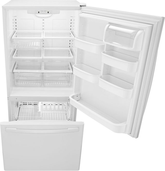 Amana® 22.1 Cu. Ft. White Bottom Freezer Refrigerator-3