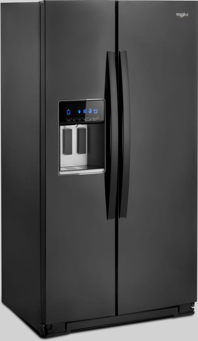 Whirlpool® 21 Cu. Ft. Counter Depth Side-By-Side Refrigerator-Black 2