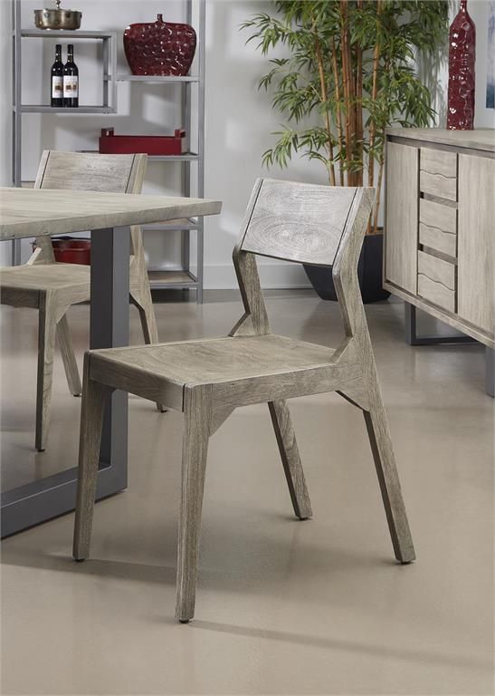 Coast2Coast Home™ Yukon 2-Piece Gunmetal/Sandblast Grey Dining Chair Set-3